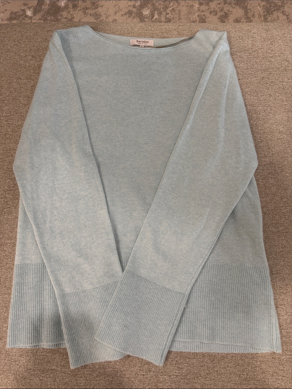 Barbarini Pale Blue Scoop Neck Sweater